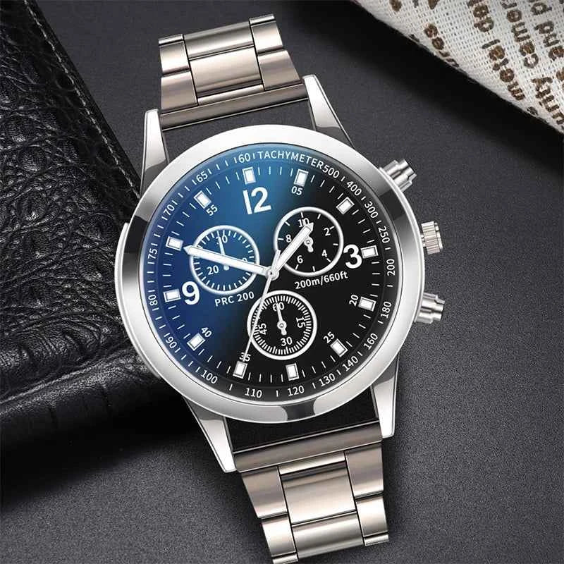 Montres style affaires fantaisie pour hommes, avec Bracelet en acier, mode (boîte non incluse)