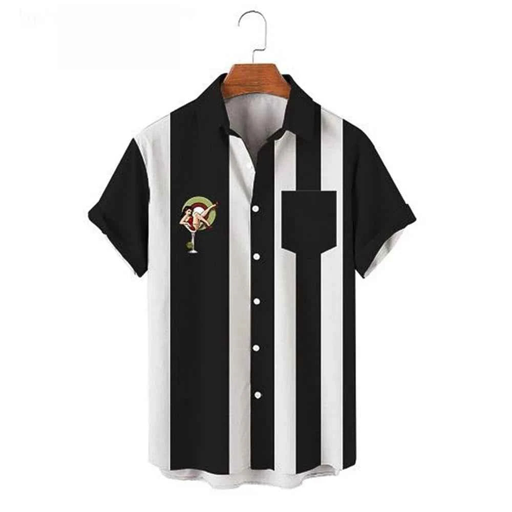 T-shirt Oversize Unisexe Rayures & Notes de Musique — Style Hip-Hop Streetwear
