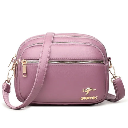 Sac à Main Cuir Synthétique Doux, Multi-poches, Bandoulière Réglable