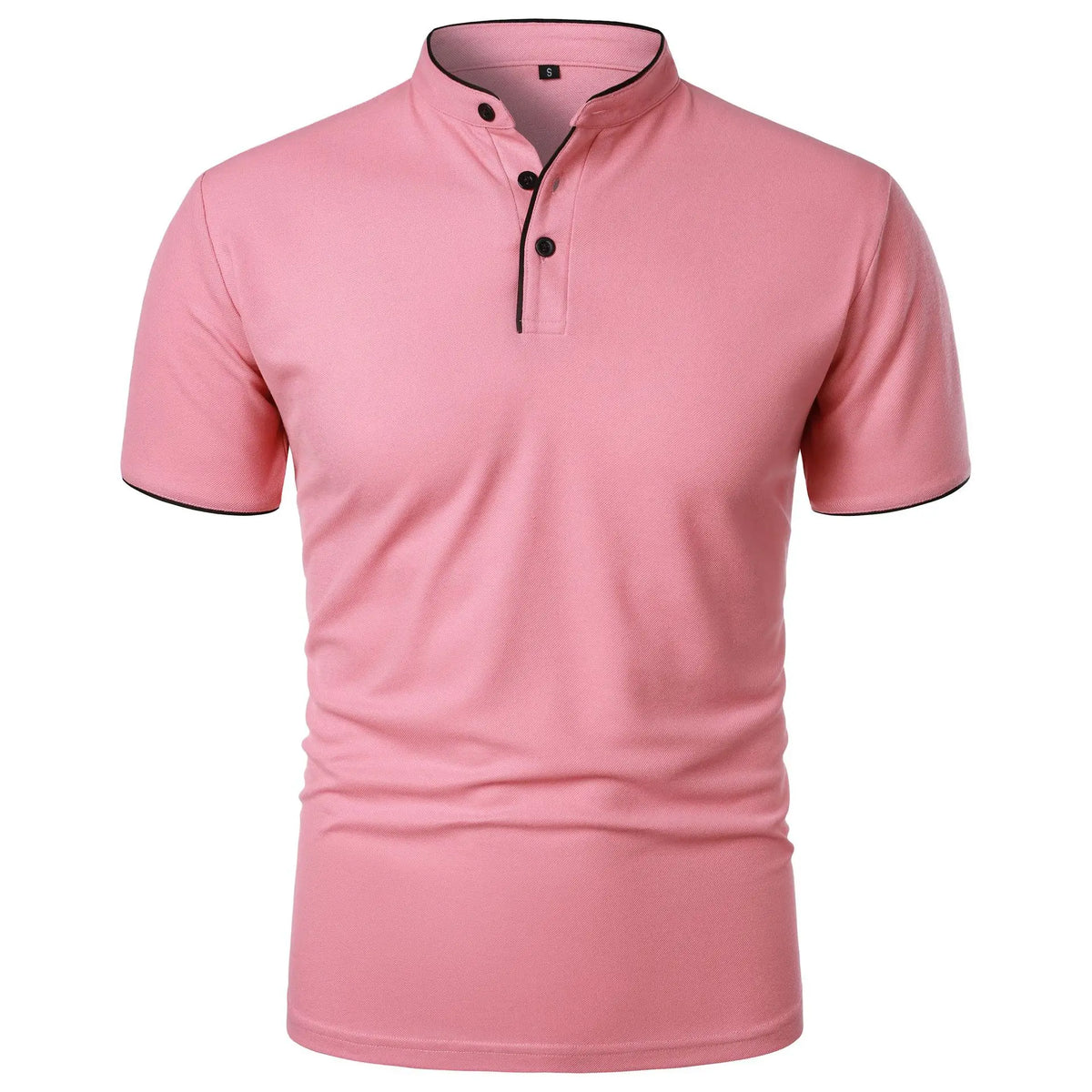 T-shirt Col Montant Homme —Coupe Décontractée, Tissu Respirant