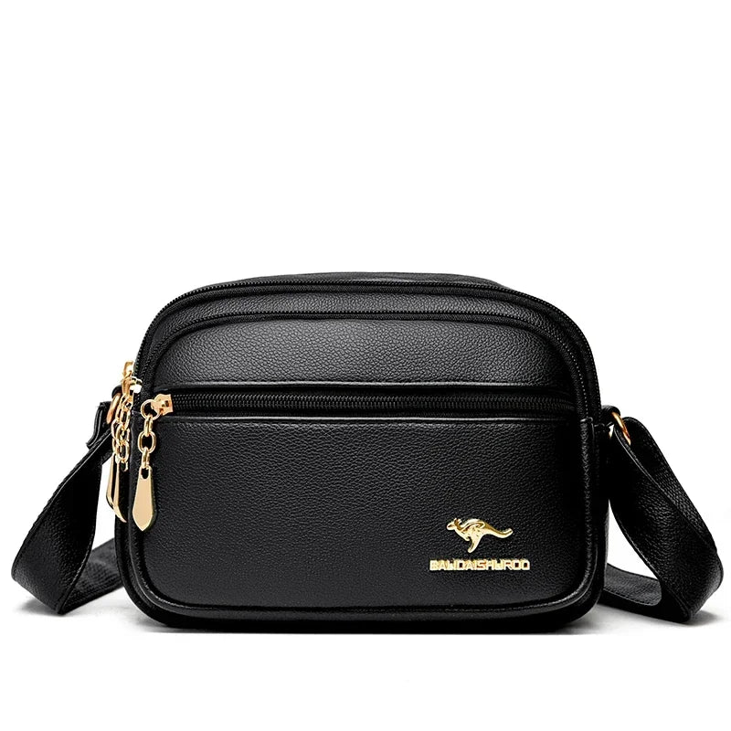 Sac à Main Cuir Synthétique Doux, Multi-poches, Bandoulière Réglable