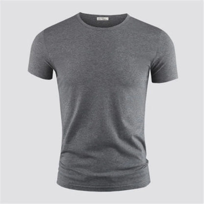 T-shirt Homme Col V ou Col Rond — Slim Fit, Couleur Unie, Séchage Rapide
