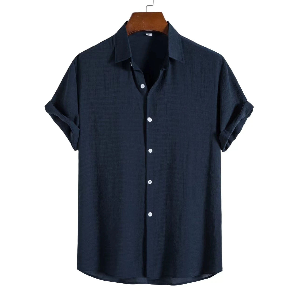 Chemise Homme Manches Courtes en Coton Stretch — Coupe Décontractée, Légère & Respirante