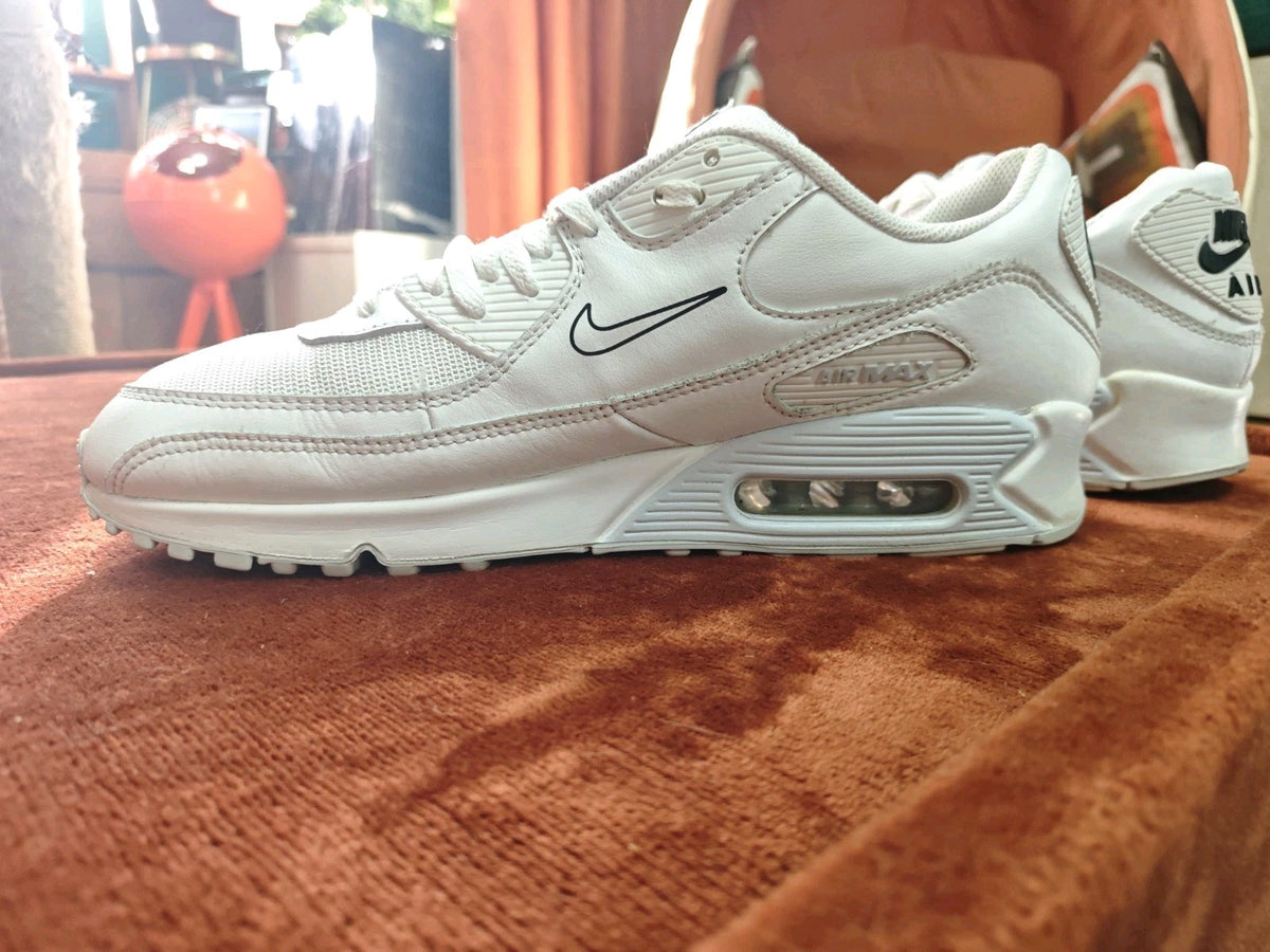 Nike Air Max 90 "Multi Swoosh"  Blanc / Cramoisi — UK 11 / EU 46