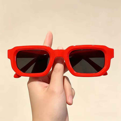 Lot de 6 Lunettes de Soleil Vintage Rectangulaires pour Femme, Style Rétro Tenda