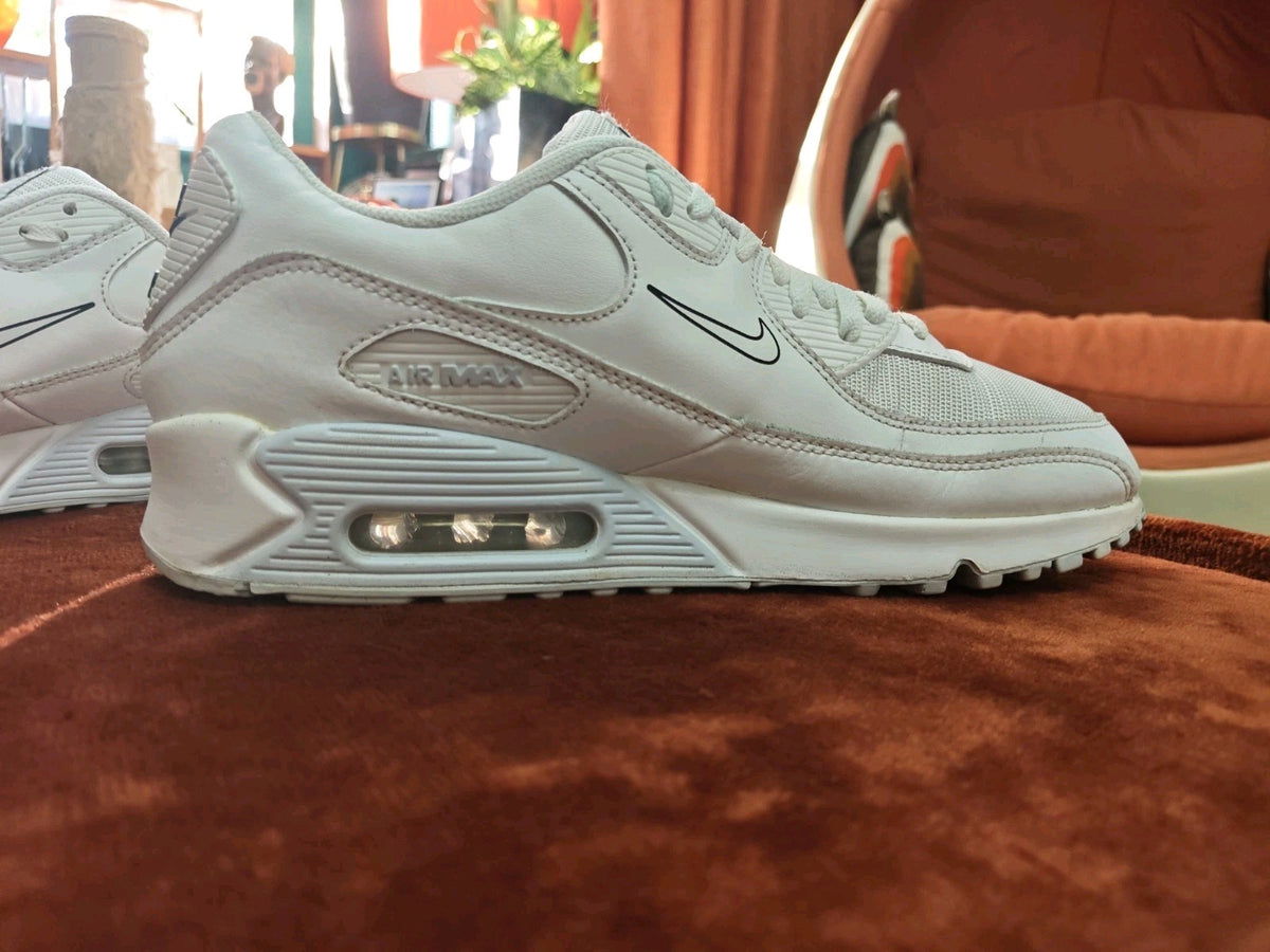 Nike Air Max 90 "Multi Swoosh"  Blanc / Cramoisi — UK 11 / EU 46